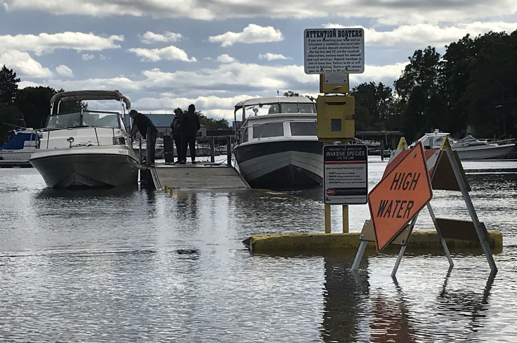 high water in small boat harbor